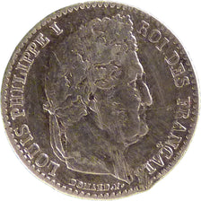 FRANCE, Louis-Philippe, 1/4 Franc, 1837, Paris, KM #740.1, VF(20-25), Silver,...