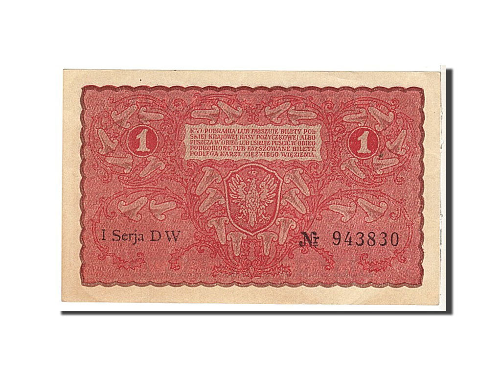 Poland, 1 Marka, 1919, KM #23, UNC(63), DW943830