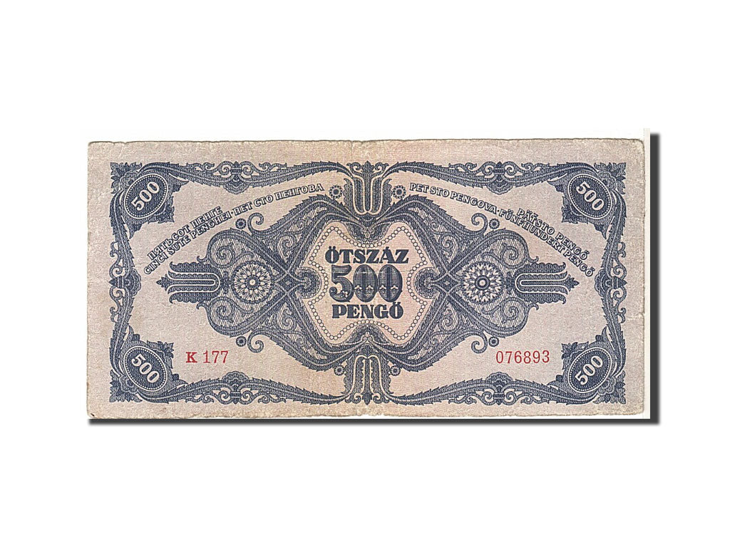 Banknote, Hungary, 500 Pengö, 1945, KM:117a, VF(20-25)