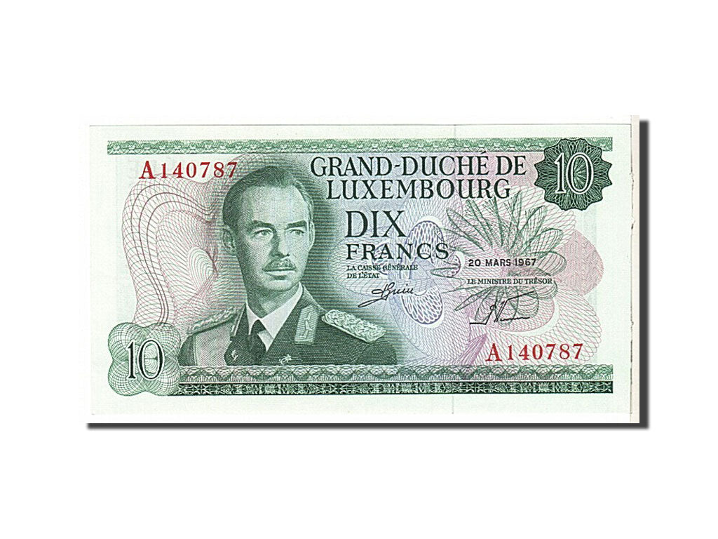 Luxembourg, 10 Francs, 1967, KM #53a, UNC(65-70), A140787