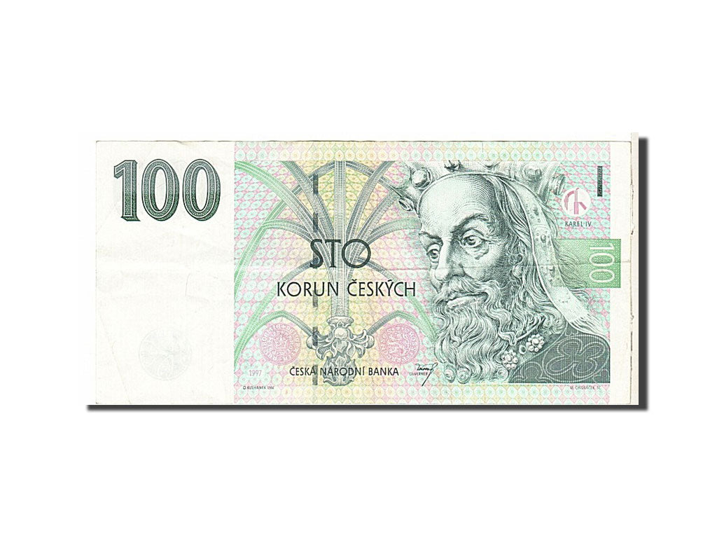 Czech Republic, 100 Korun, 1997, KM #18, EF(40-45), E52177018