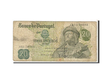 Banknote, Portugal, 20 Escudos, 1971, KM:173, VF(20-25)