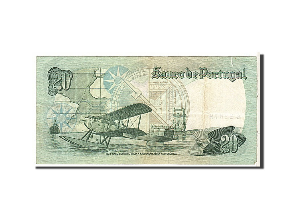 Banknote, Portugal, 20 Escudos, 1978, KM:176a, EF(40-45)