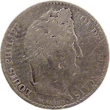 FRANCE, Louis-Philippe, 1/4 Franc, 1844, Lille, KM #740.13, VF(20-25), Silver,..
