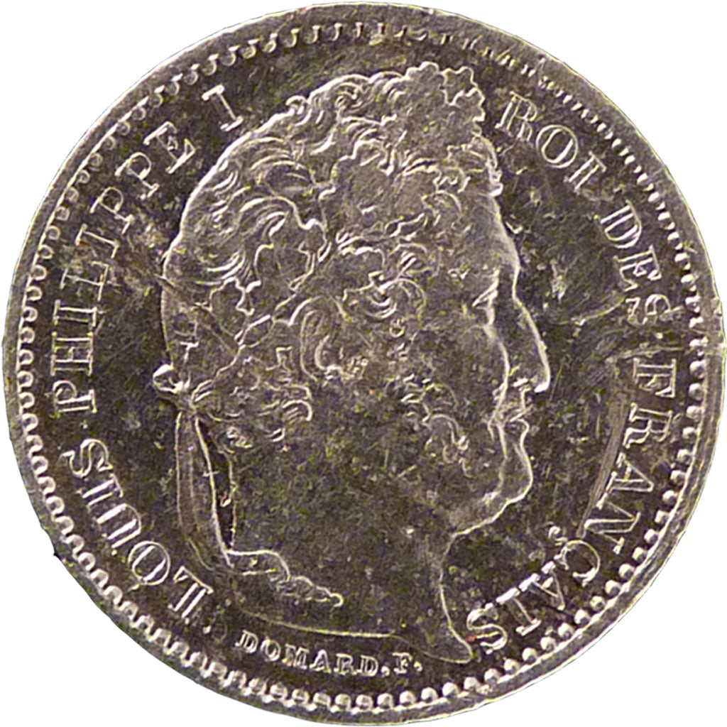 Francia, Louis-Philippe, 25 Centimes, 1845, Rouen, BB, Argento, Gadoury:357