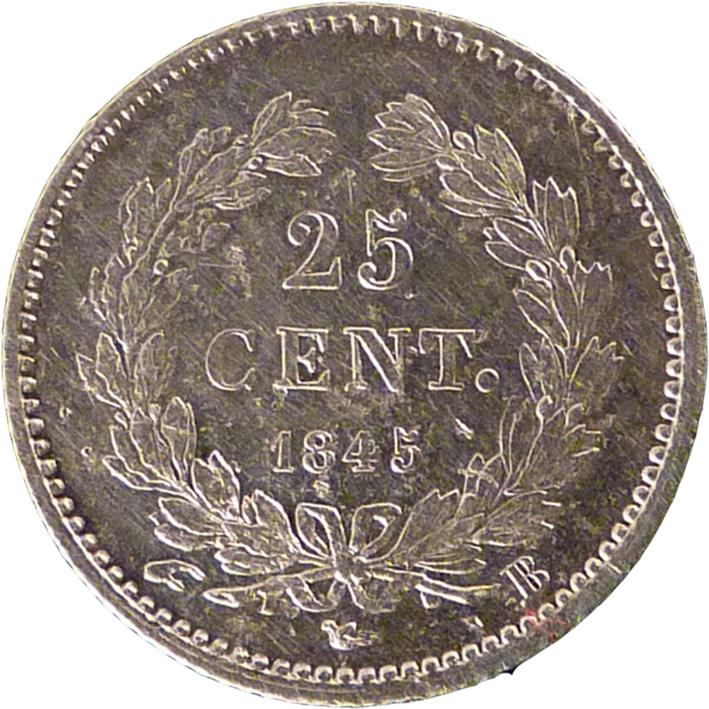 Francia, Louis-Philippe, 25 Centimes, 1845, Rouen, BB, Argento, Gadoury:357
