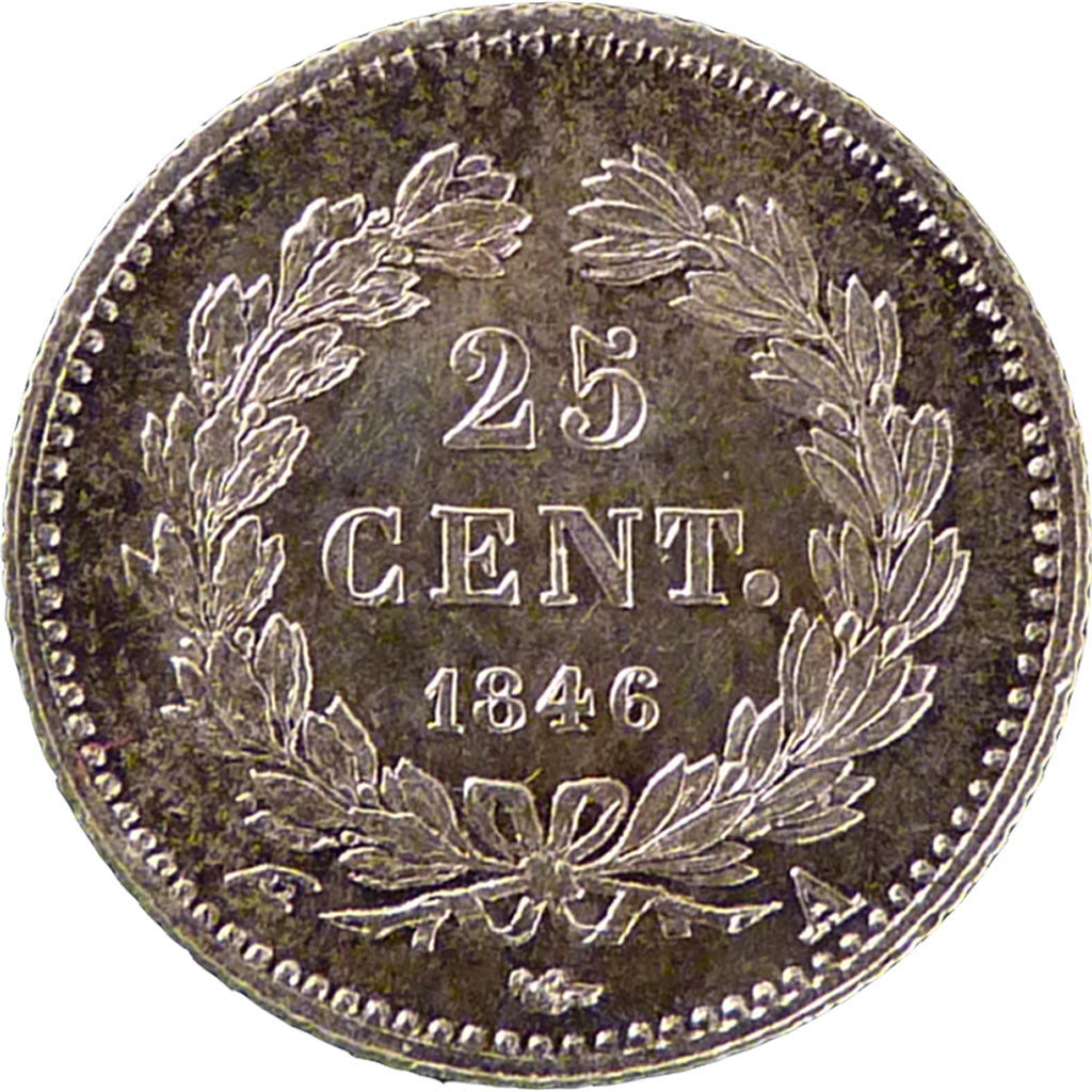 FRANCE, Louis-Philippe, 25 Centimes, 1846, Paris, KM #755.1, graded, PCGS,...