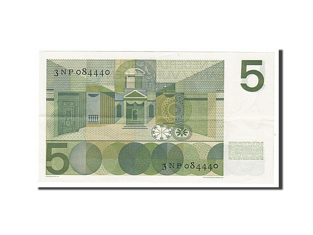 Netherlands, 5 Gulden, 1966, KM #90a, EF(40-45), 3NP084440
