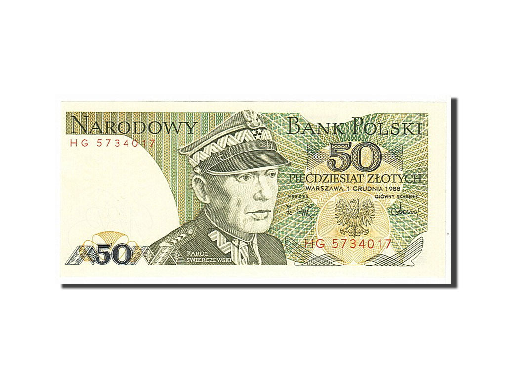 Biljet, Polen, 50 Zlotych, 1988, NIEUW