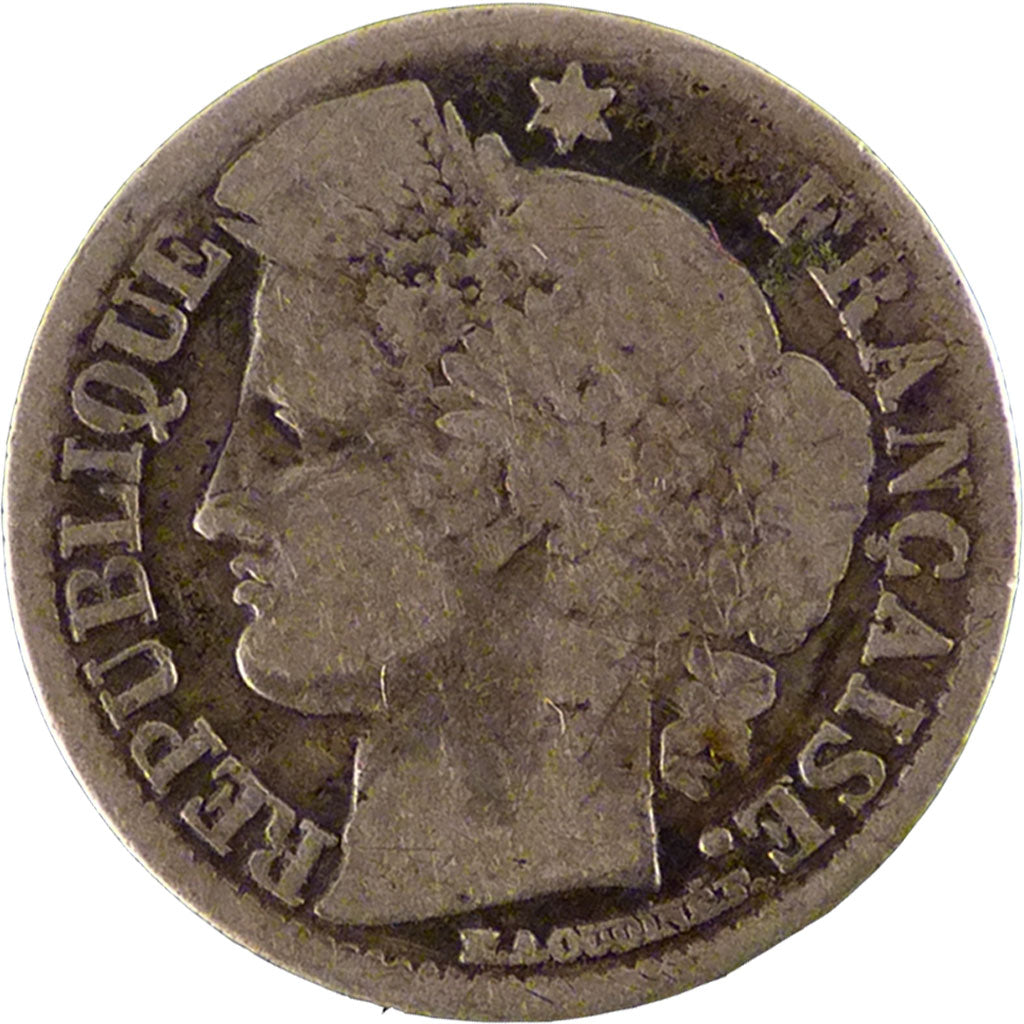 FRANCE, Cérès, 20 Centimes, 1851, Paris, KM #758.1, F(12-15), Silver, Gadoury #.