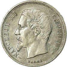 Francia, Napoleon III, 50 Centimes, 1853, Paris, Plata, MBC+, Gadoury:414