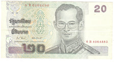 Banknote, Thailand, 20 Baht, 2003, Undated, KM:109, EF(40-45)