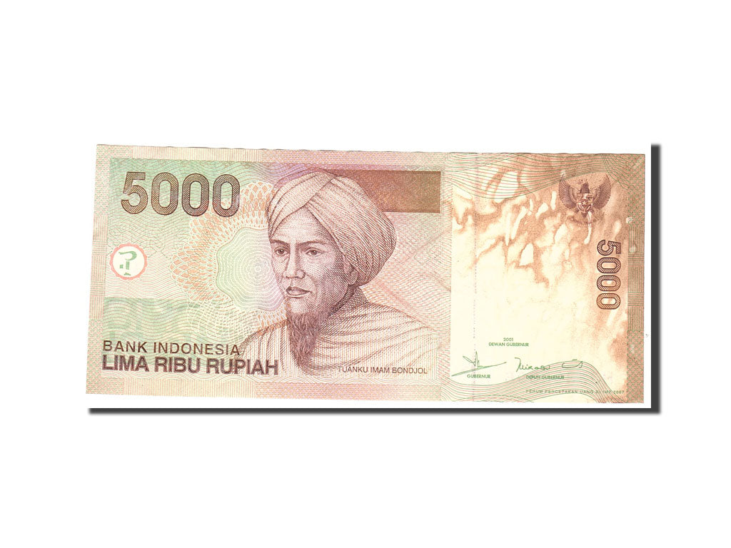 Indonesia 5000 Rupiah 2001  KM:142a VF(20-25) HJW390896