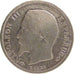 FRANCE, 50 Centimes, 1858, Paris, VF(20-25), Silver, Gadoury #414, 2.30