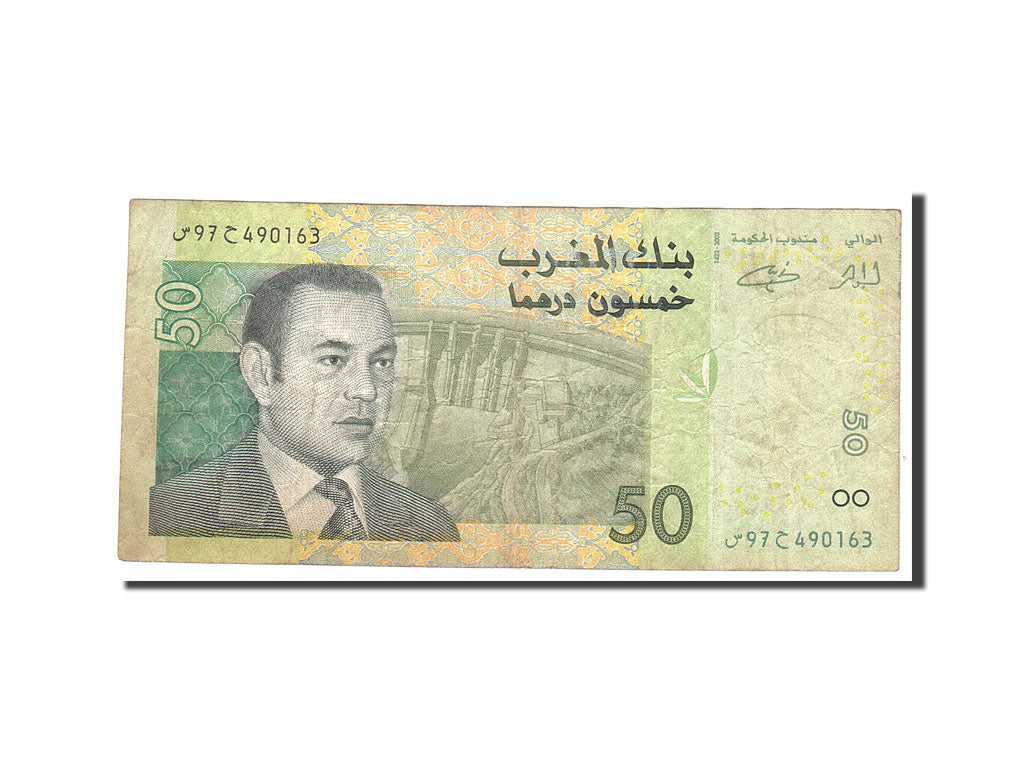 Banconote, Marocco, 50 Dirhams, 2002, KM:69a, Undated, MB