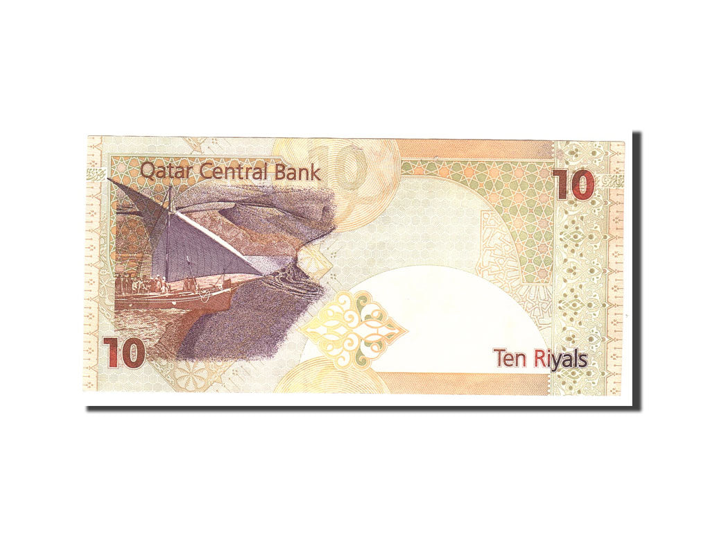 Geldschein, Qatar, 10 Riyals, 2003, Undated, KM:22, SS
