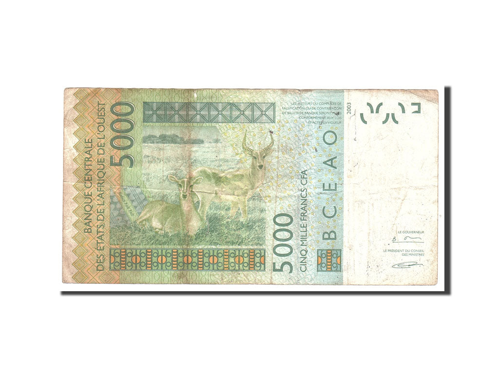 West African States 5000 Francs 2003 KM:117Aa  VF(30-35) 06687390732K