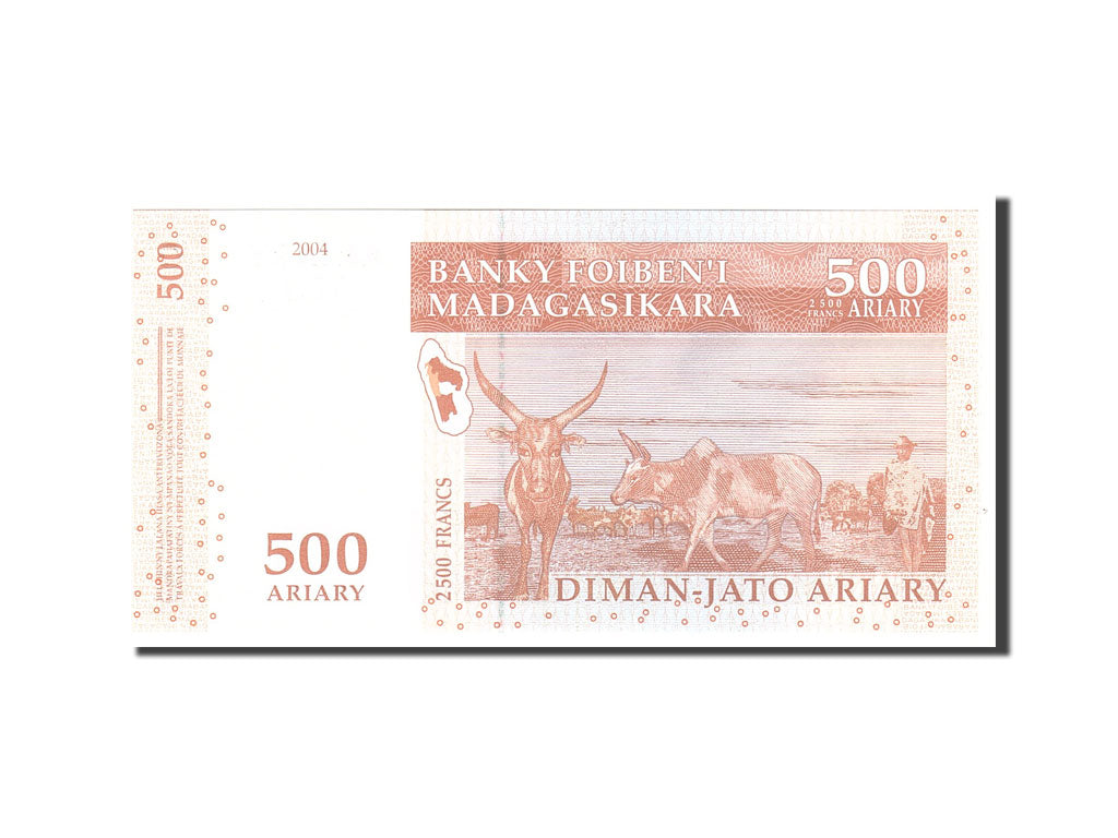 Banknote, Madagascar, 500 Ariary, 2004, Undated, KM:88a, UNC(65-70)