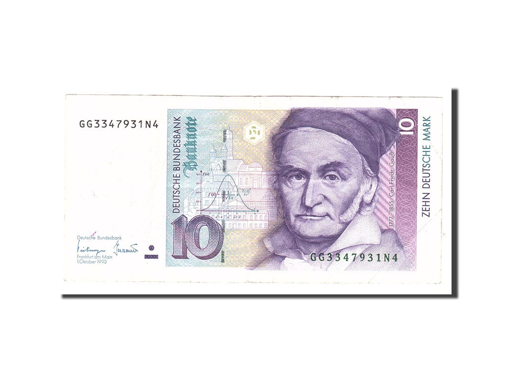 GERMANY - FEDERAL REPUBLIC, 10 Deutsche Mark, 1993, KM:38b, 1993-10-01, EF(40...
