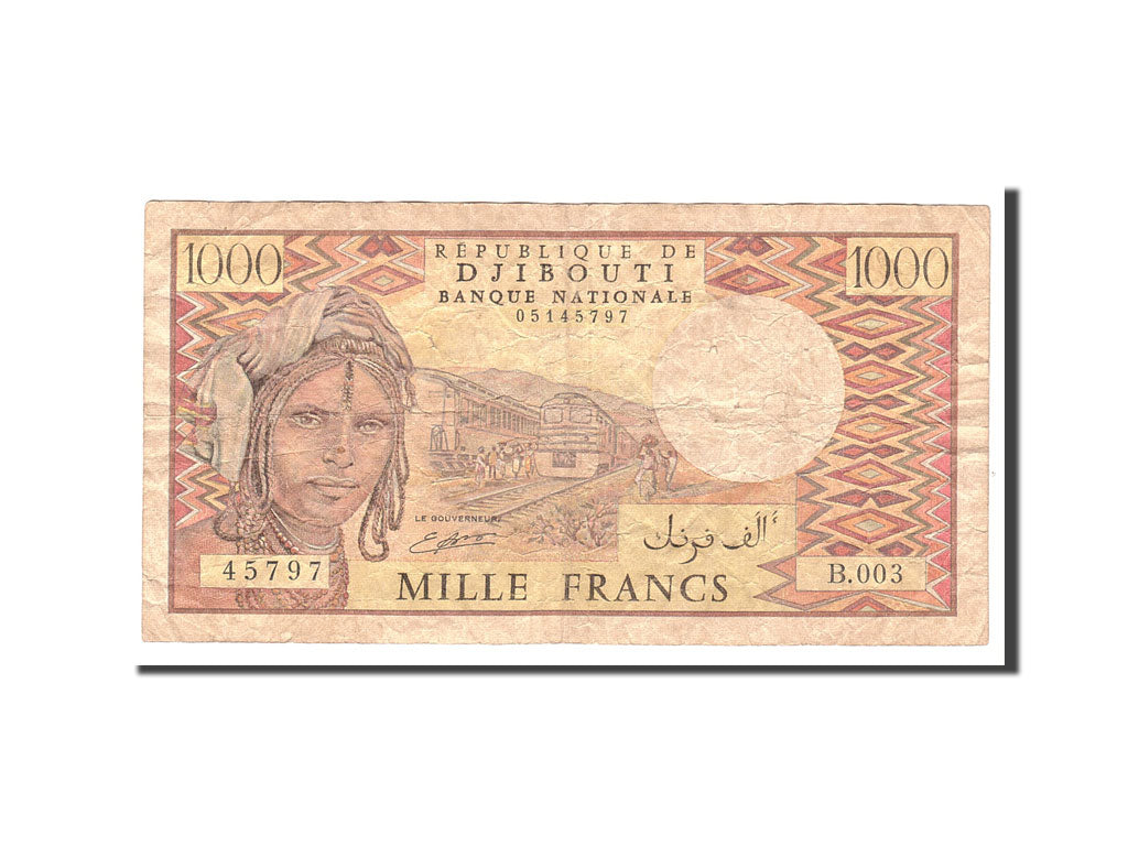 Djibouti, 1000 Francs, 1991, Undated, KM:37c, VF(20-25), 45797B003
