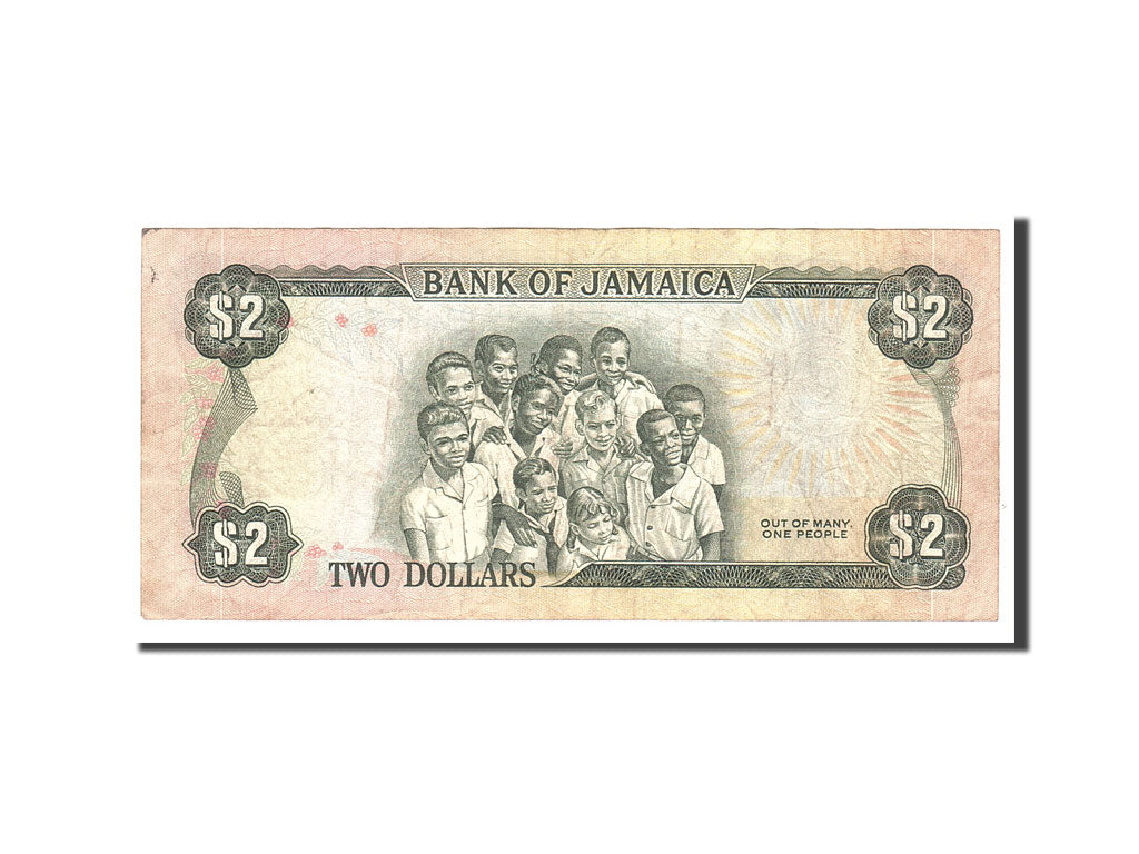 Banknote, Jamaica, 2 Dollars, 1976, Undated, KM:60b, EF(40-45)