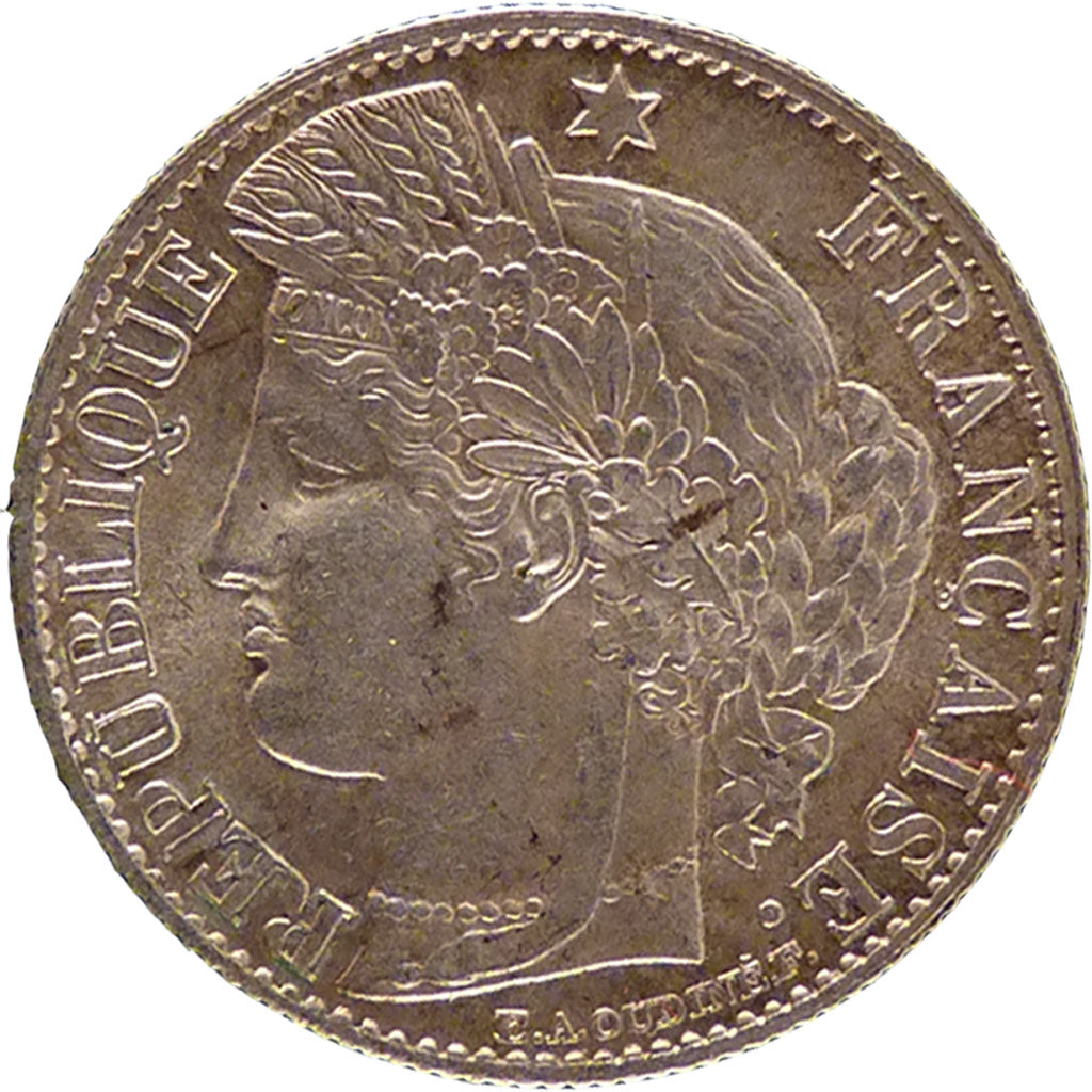 FRANCE, Cérès, 50 Centimes, 1895, Paris, AU(55-58), Silver, 18, Gadoury #419, 2.