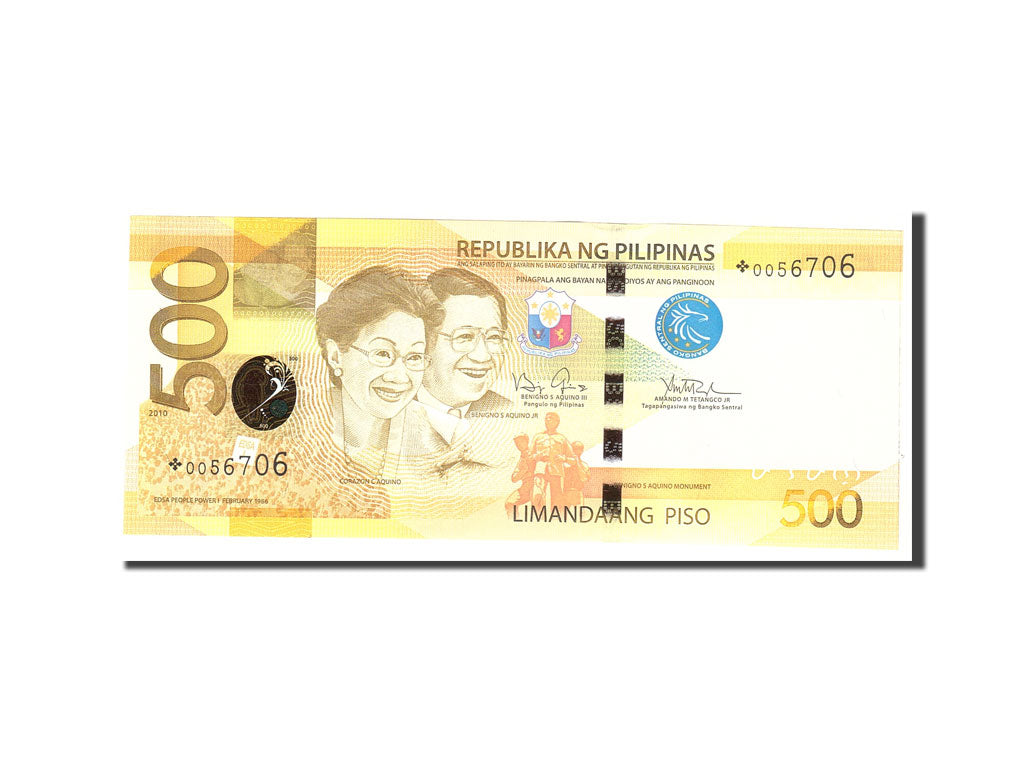 Banknote, Philippines, 500 Piso, 2010, Undated, KM:210a, UNC(65-70)