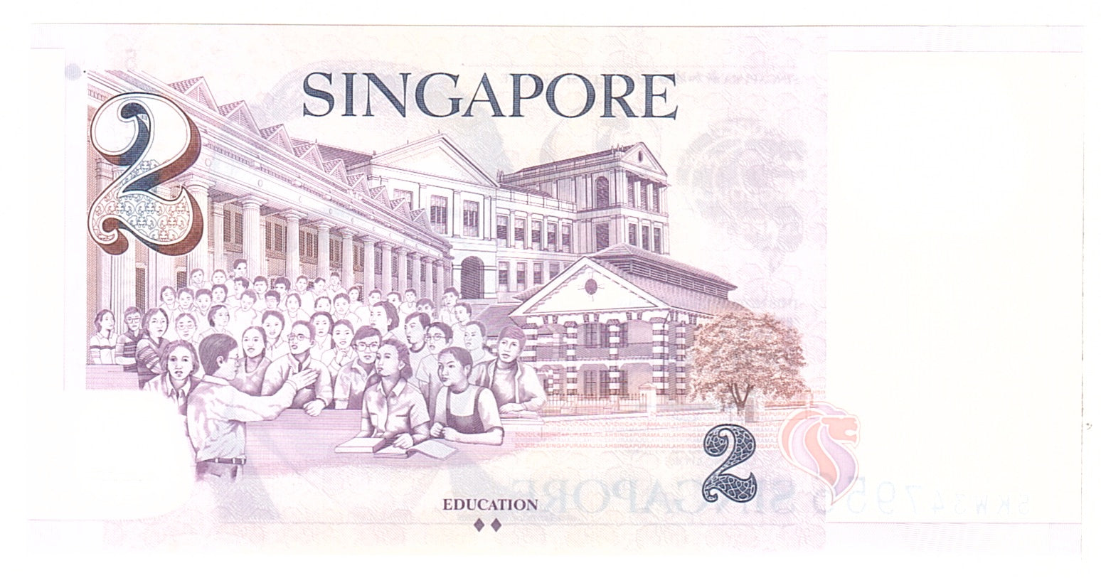 Banknote, Singapore, 2 Dollars, Undated, Undated, KM:46, UNC(65-70)