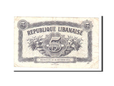 Lebanon, 5 Piastres, 1944, KM:38, 1944-02-15, VF(20-25)