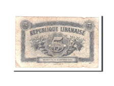 Lebanon, 5 Piastres, 1944, KM:38, 1944-02-15, VG(8-10)