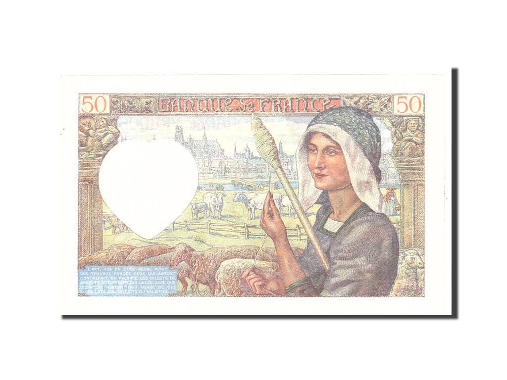 France, 50 Francs, 1942, KM:93, 1942-05-15, UNC(60-62), Fayette:19.20
