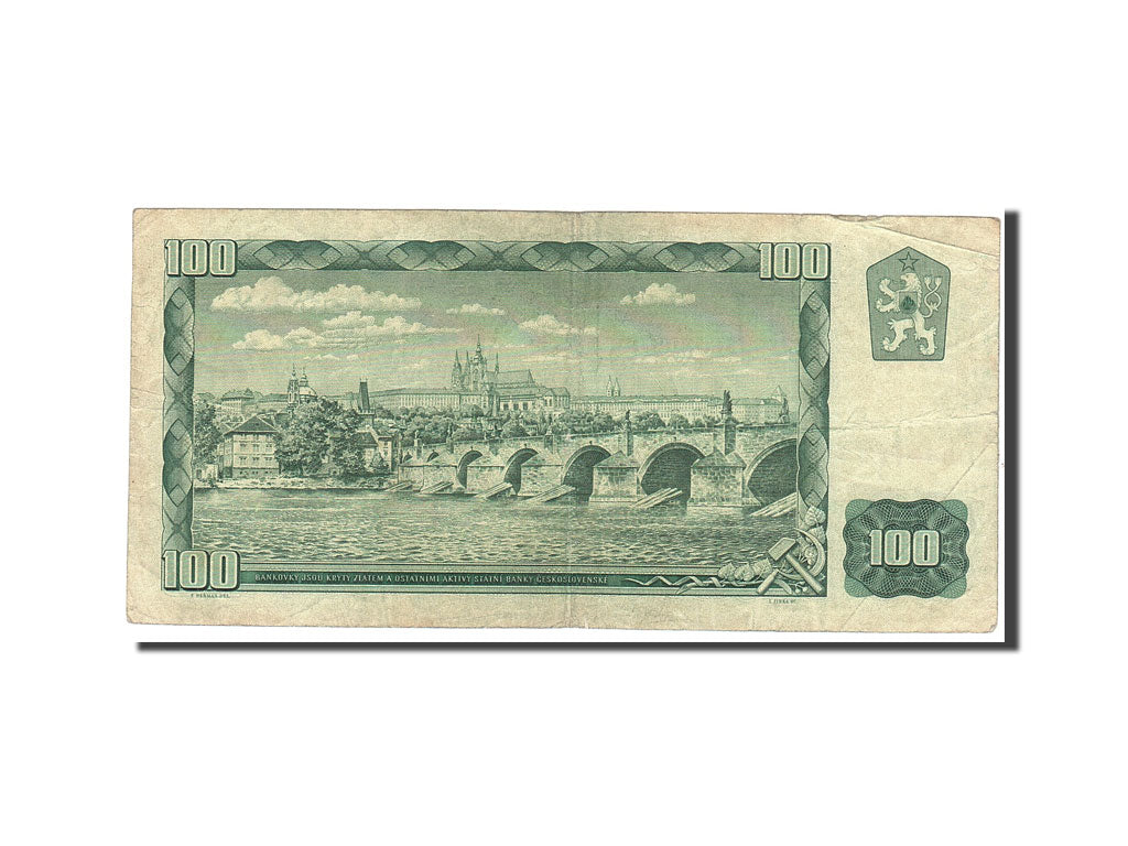 Czech Republic, 100 Korun, 1961, KM:1c, Undated, VF(20-25)