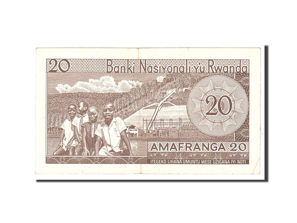Rwanda, 20 Francs, 1965, 1965-07-01, KM:6b, EF(40-45)
