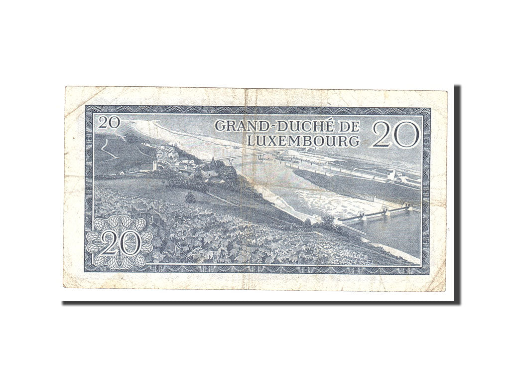 Luxembourg, 20 Francs, 1966, KM:54a, 1966-03-07, VF(20-25)