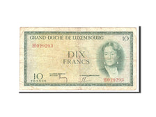 Luxembourg, 10 Francs, 1954, KM:48a, Undated, VF(20-25)