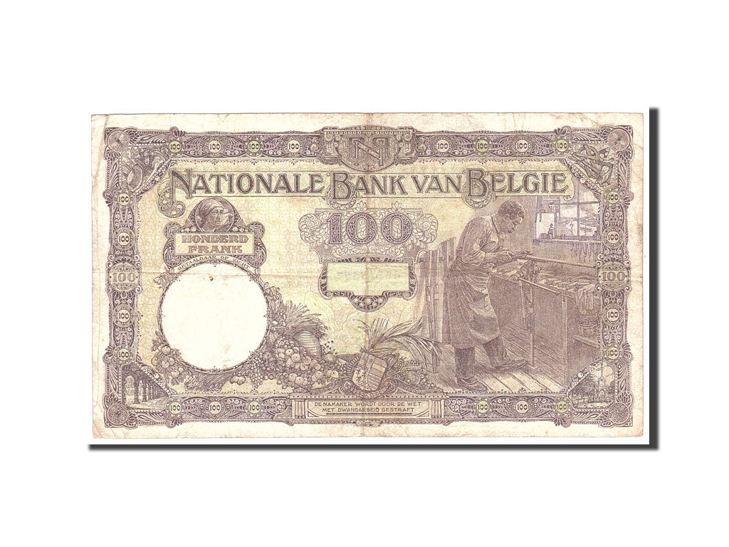 Belgium, 100 Francs, 1926, KM:95, 1926-03-18, VF(20-25)
