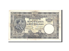 Belgien, 100 Francs-20 Belgas, 1929, KM:102, 1929-04-04, VF(30-35)