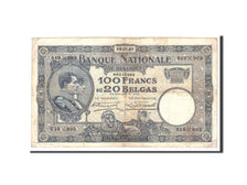Banknote, Belgium, 100 Francs-20 Belgas, 1927, 1927-07-02, KM:102, VF(20-25)