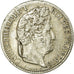 Moneda, Francia, Louis-Philippe, 1/2 Franc, 1831, Rouen, MBC, Plata, Gadoury:408