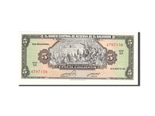 Banknote, El Salvador, 5 Colones, 1983, 1983-08-25, KM:134a, UNC(65-70)
