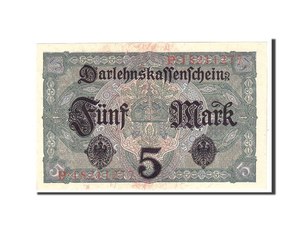 Germany, 5 Mark, 1918, KM:56b, 1917-08-01, UNC(65-70)