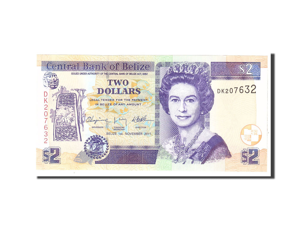Banconote, Belize, 2 Dollars, 2011, KM:66d, 2011-11-01, FDS