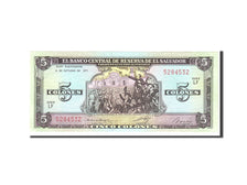 Biljet, El Salvador, 5 Colones, 1977, 1977-10-06, KM:126a, NIEUW