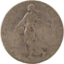 FRANCE, Semeuse, 50 Centimes, 1905, Paris, VF(20-25), Silver, 18.1, Gadoury...
