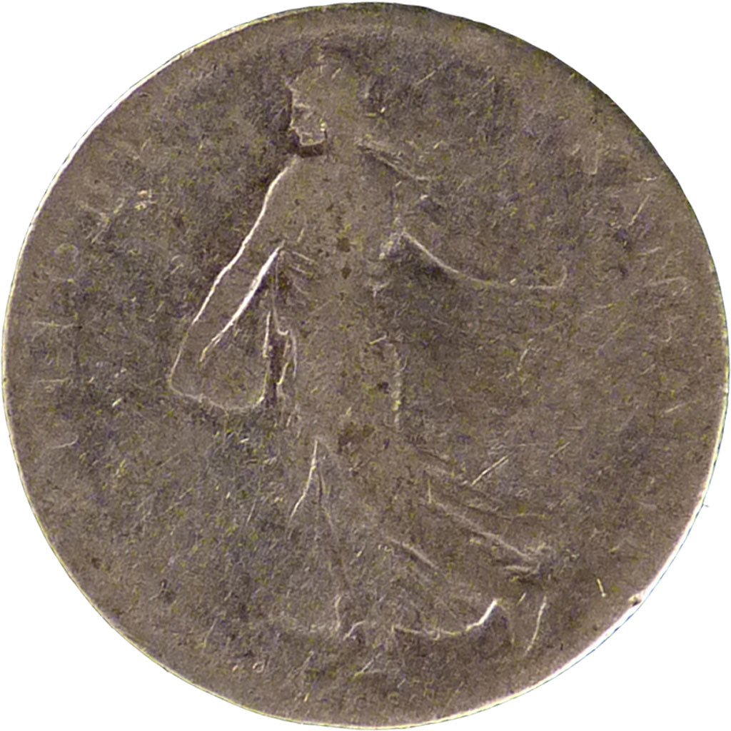FRANCE, Semeuse, 50 Centimes, 1906, Paris, VG(8-10), Silver, 18.1, Gadoury...