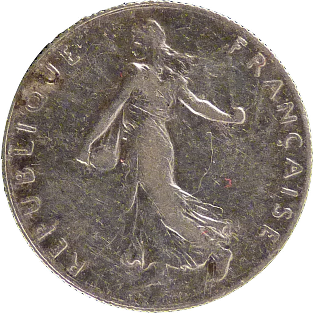 FRANCE, Semeuse, 50 Centimes, 1907, Paris, EF(40-45), Silver, 18.1, Gadoury...