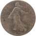 FRANCE, Semeuse, 50 Centimes, 1907, Paris, KM #854, VF(20-25), Silver, 18.1,...