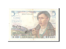 Banconote, Francia, 5 Francs, 1943, 1943-12-23, BB, Fayette:5.5, KM:98a
