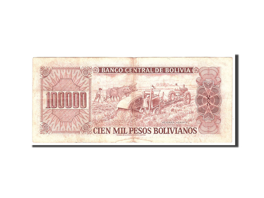 Bolivia, 100,000 Pesos Bolivianos, 1984, KM:171a, 1984-06-05, VF(20-25)