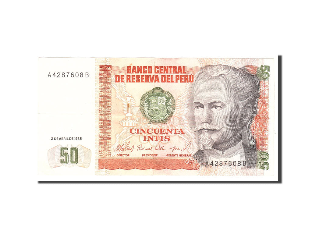 Banknote, Peru, 50 Intis, 1985, 1985-04-03, KM:130, EF(40-45)